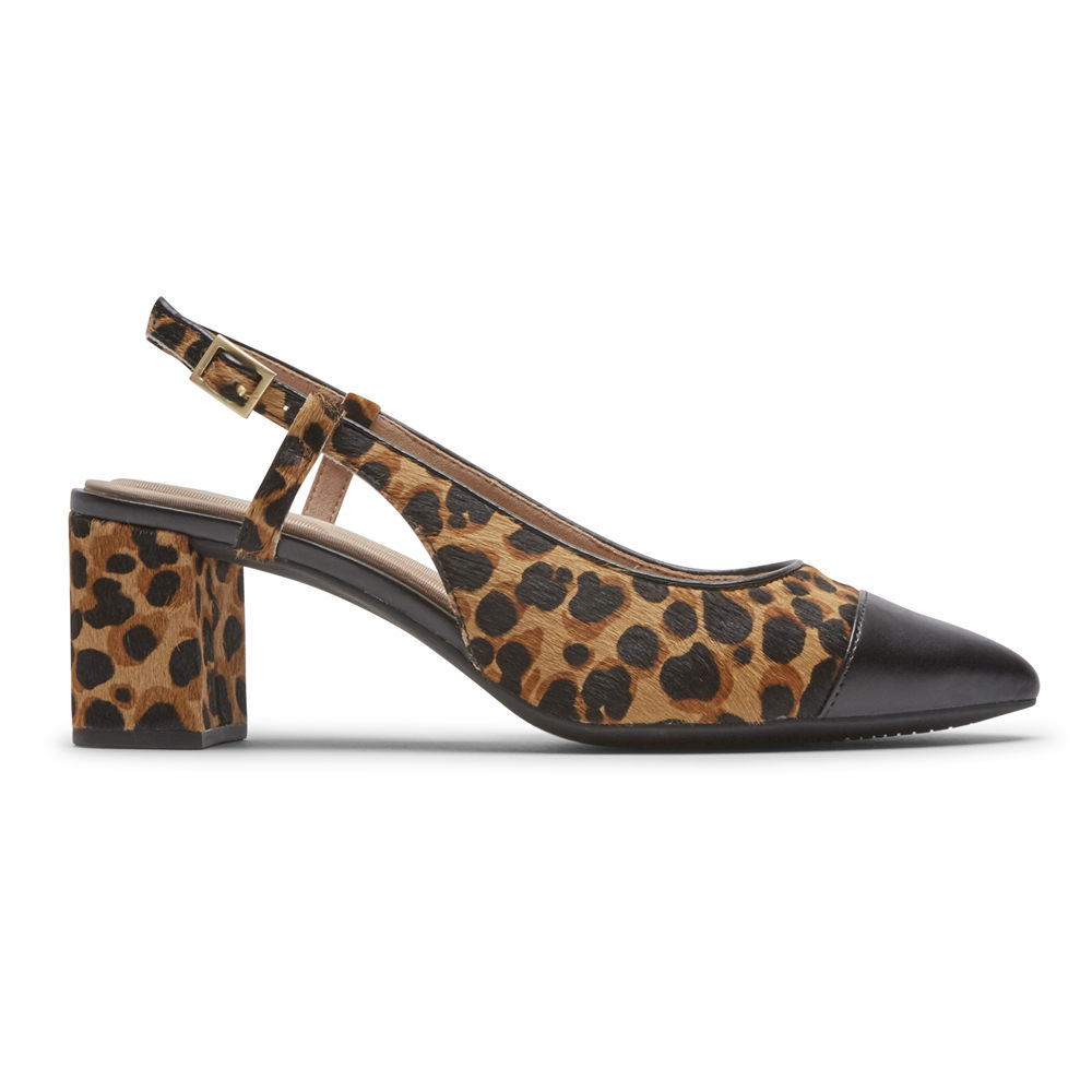 Slingback Rockport Mulher Leopardo - Total Motion Salima Posted - 97064YENF